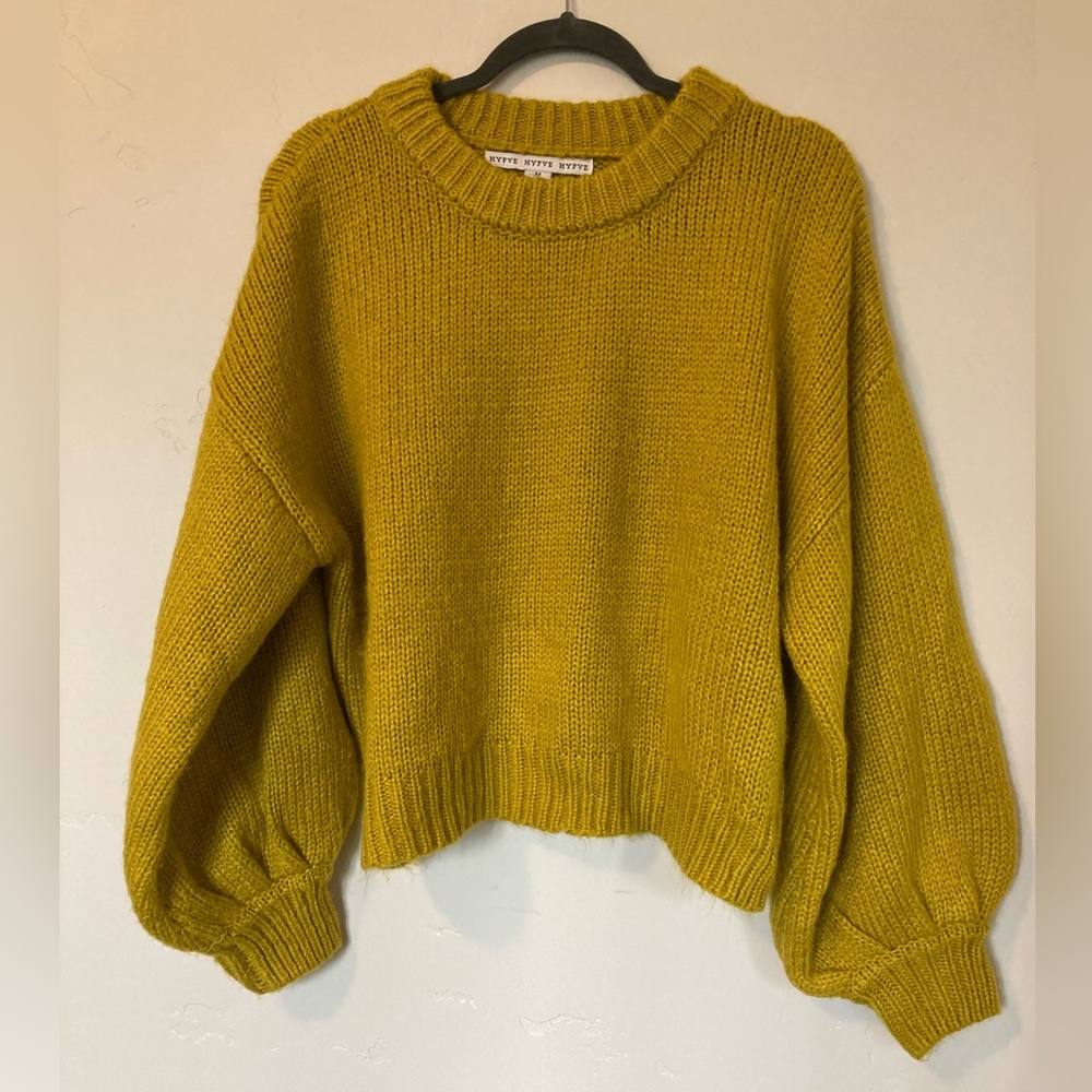 Hyfve Balloon Sleeve Mustard Chartreuse